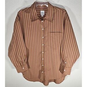 MAEVE By Anthropologie NWT The Bennet Tan Buttondown Shirt Women's M Long Sleeve